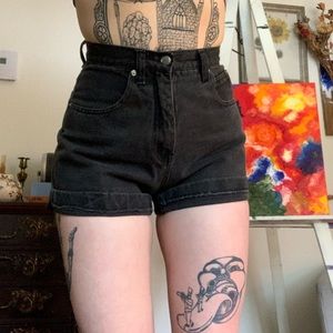 Vintage black high rise shorts